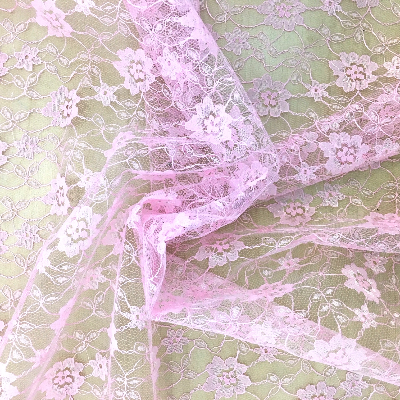 Light pink lace shop fabric